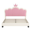 Upholstered Princess Platform Bed With Crown Headboard