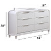 Dresser 6 Drawers - White
