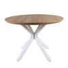 Pedestal Table For Living Room - White / Light Oak