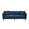 Contemporary 3 Seater Sofa With Button Tufted Design - Navy Blue