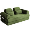 Convertible Sleeper Sofa With & Side Storage Pocket, Foldable Upholstered Couch For Living Room