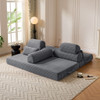 Convertible Sleeper Sofa With & Side Storage Pocket, Foldable Upholstered Couch For Living Room