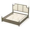 Farmhouse Platform Bed Frame & Tall Upholstered Headboard