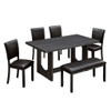 Dining Table Set, Rectangular Kitchen Table With Upholstered Chairs
