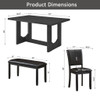 Dining Table Set, Rectangular Kitchen Table With Upholstered Chairs