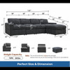 Modular Sectional Sofa, Reversible Set