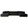 Nolan - U-Shape Corner Sofa - Black