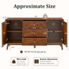 Sideboard Buffet Cabinet With 3 Drawers And 2 Storage Cabinets - Walnut