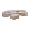 Oversized Modular Sectional Sofa, Reversible With Ottoman