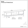 Harper - Low TV Media Stand - Walnut Brown