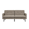 Easy Convert Futon Sofa With Tufted Back And Seat