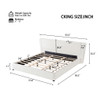 Upholstered Wingback Platform Bed Frame, No Box Spring Needed
