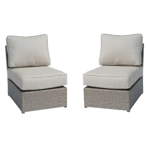 Armless Patio Chair With Cushions Armless Patio Chair With Cushions