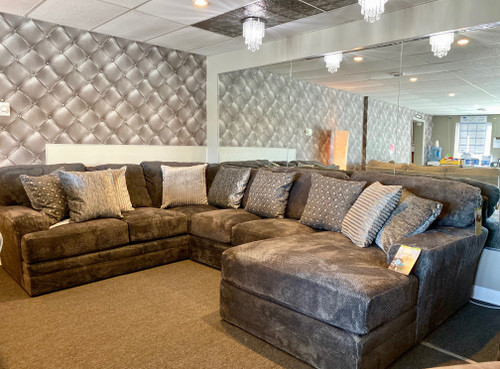 Mammoth Smoke Comfort Gel Ultra Plush 3 Piece Sectional Set