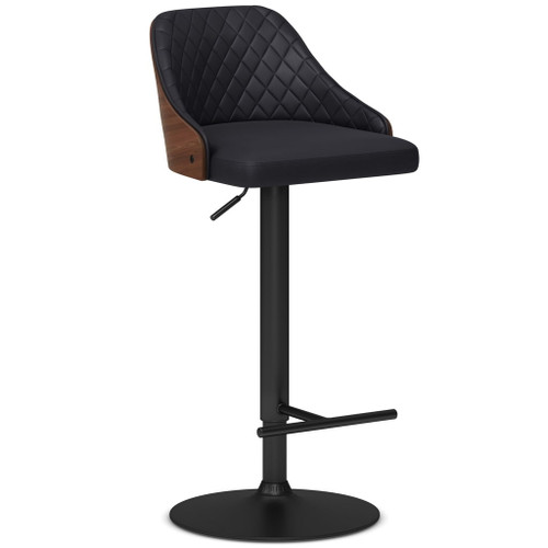 Edwin - Adjustable Swivel Bar Stool - Black Edwin - Adjustable Swivel Bar Stool - Black