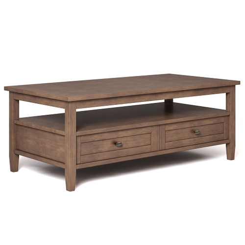 Warm Shaker - Coffee Table - Rustic Natural Aged Brown Warm Shaker - Coffee Table - Rustic Natural Aged Brown