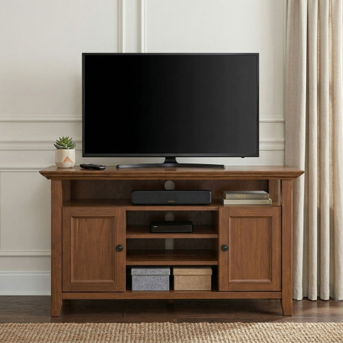 Amherst - TV Media Stand - Medium Saddle Brown
