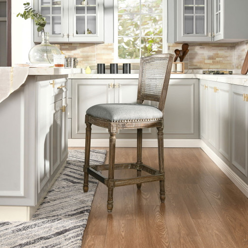 Triomphe - Rattan Wicker High Back Armless Counter Bar Stool Triomphe - Rattan Wicker High Back Armless Counter Bar Stool