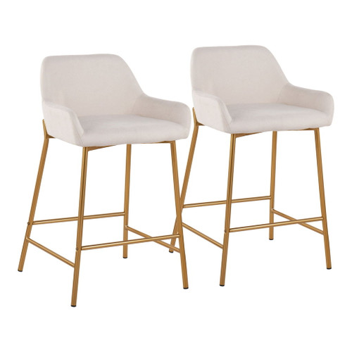 Daniella - Contemporary / Glam Fixed Height Counter Stool (Set of 2) Daniella - Contemporary / Glam Fixed Height Counter Stool (Set of 2)