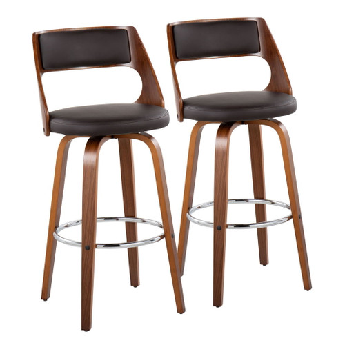 Cecina - Mid-Century Modern Barstool With Swivel (Set of 2) Cecina - Mid-Century Modern Barstool With Swivel (Set of 2)