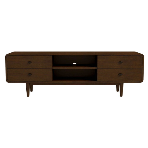 Alexa - Mid-Century Modern Style TV Stand - Dark Brown / Wood Alexa - Mid-Century Modern Style TV Stand - Dark Brown / Wood