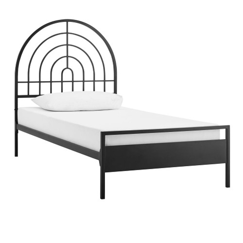 Twin Bed Contemporary Metal Arch - Black Twin Bed Contemporary Metal Arch - Black