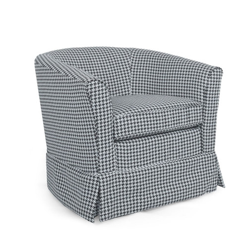 Zeniqua - Upholstered Velvet Swivel Chair With Loose Cover