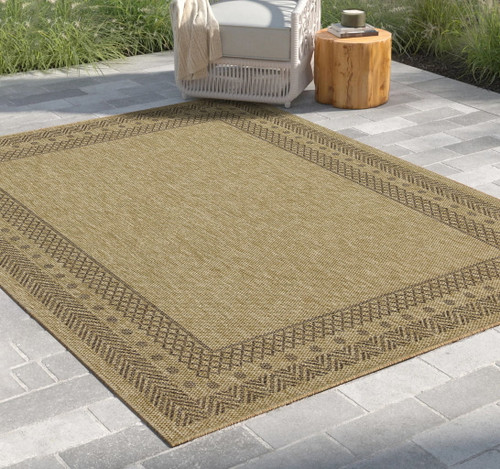Earth - 7'10" X 10'3" Polypropylene, Indoor, Outdoor Area Rug - Jute, Mocha Earth - 7'10" X 10'3" Polypropylene, Indoor, Outdoor Area Rug - Jute, Mocha