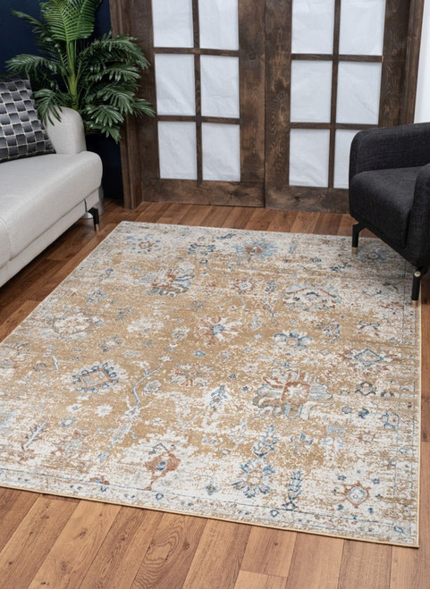 Noble - 5'3" X 7'3" Area Rug - Gold Noble - 5'3" X 7'3" Area Rug - Gold