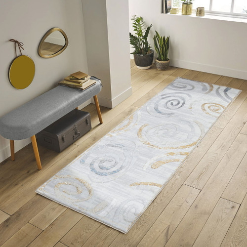 Nova - 2'7" X 7' Area Rug - Multi / White Nova - 2'7" X 7' Area Rug - Multi / White
