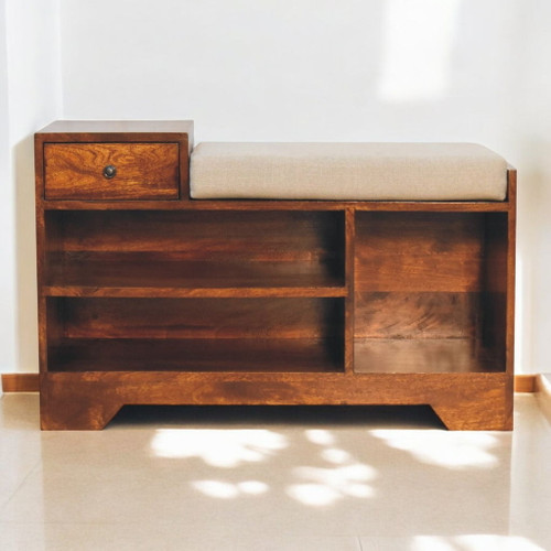 Retreat - Shoe Bench, 1 Drawer - Chestnut Retreat - Shoe Bench, 1 Drawer - Chestnut