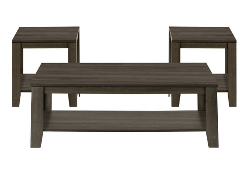 Table Set, Coffee, End, Side, Accent, Living Room, Transitional (Set of 3) - Oak