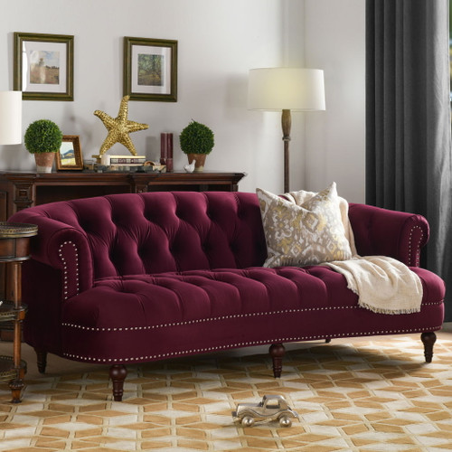 La Rosa - Victorian Chesterfield Tufted Sofa La Rosa - Victorian Chesterfield Tufted Sofa