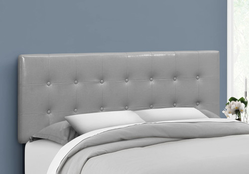 Queen Size, Bed Headboard Only, Upholstered, Durable Construction Transitional - Gray Queen Size, Bed Headboard Only, Upholstered, Durable Construction Transitional - Gray