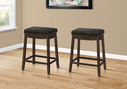 Bar Stool Counter Height, Saddle Seat, Transitional (Set of 2) Bar Stool Counter Height, Saddle Seat, Transitional (Set of 2)