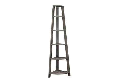 Bookshelf, Bookcase, Etagere, Corner, 5 Tier, For Office, Contemporary & Modern - Taupe