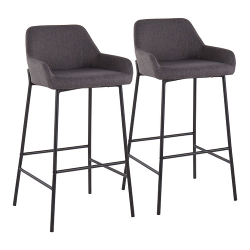 Daniella - Industrial Fixed Height Bar Stool (Set of 2) Daniella - Industrial Fixed Height Bar Stool (Set of 2)
