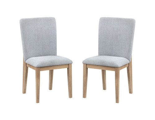 Caspian - Linen And Oak Finish Dining Chair (Set of 2) - Gray