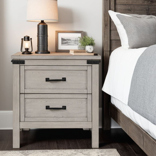 Alexandria - Nightstand, Mountain Mist Finish - Gray Alexandria - Nightstand, Mountain Mist Finish - Gray
