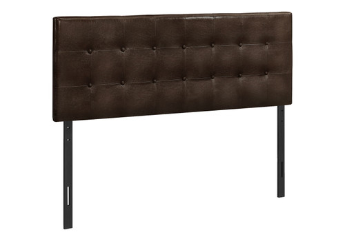 Queen Size, Bed Headboard Only, Upholstered, Transitional - Brown