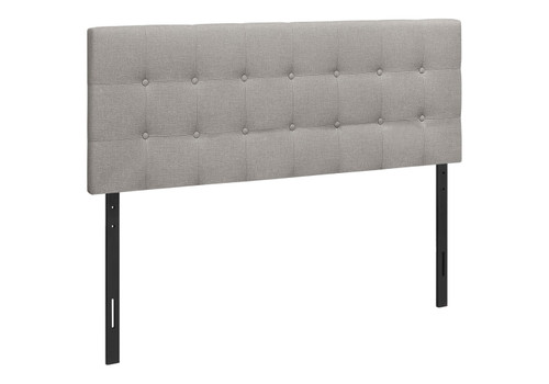 Queen Size, Bed Headboard Only, Upholstered, Durable Construction - Gray