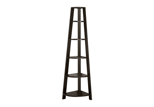 5 Tier Bookshelf, Bookcase, Etagere, Corner, For Office, Contemporary & Modern