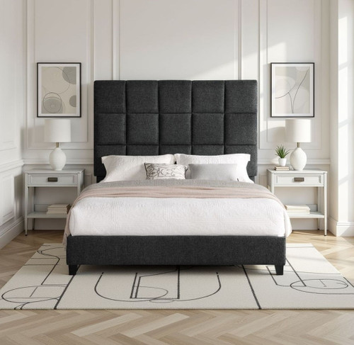 Squares Upholstered Platform Bed Squares Upholstered Platform Bed