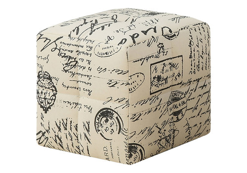 Pouf, Footrest, Foot Stool, Transitional (Set of 2) - Beige Pouf, Footrest, Foot Stool, Transitional (Set of 2) - Beige