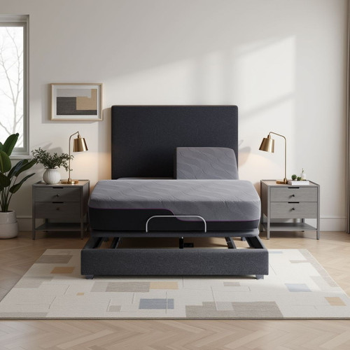 Renew - 11" Queen Size Flex Head Cooling Fast Responding Latex Foam Mattress - Gray Renew - 11" Queen Size Flex Head Cooling Fast Responding Latex Foam Mattress - Gray
