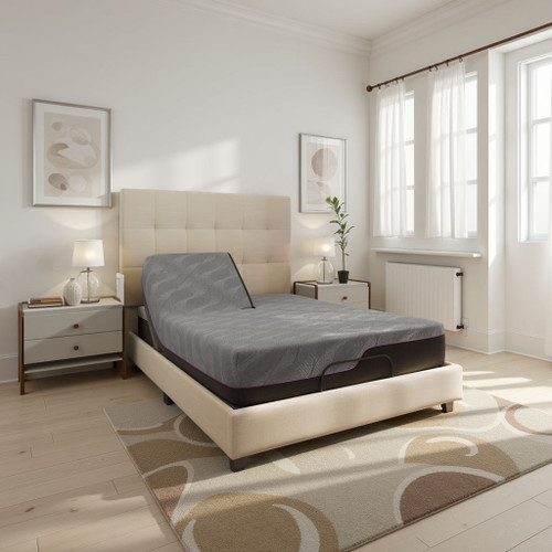 Renew - 11" King Size Flex Head Cooling Fast Responding Latex Foam Mattress - Gray Renew - 11" King Size Flex Head Cooling Fast Responding Latex Foam Mattress - Gray