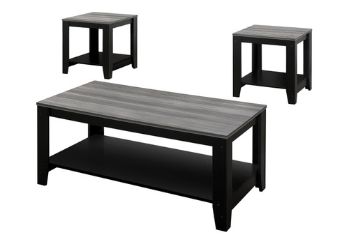 Table Set, Coffee, End, Side, Accent For Living Room Transitional (Set of 3) - Black