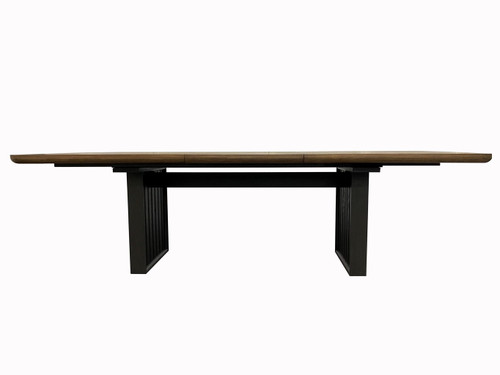 Double Pedestal Table Latte - Light Brown Double Pedestal Table Latte - Light Brown