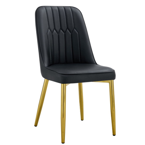 Modern 2 Dining Chairs Wit Metal Legs For Kitchen