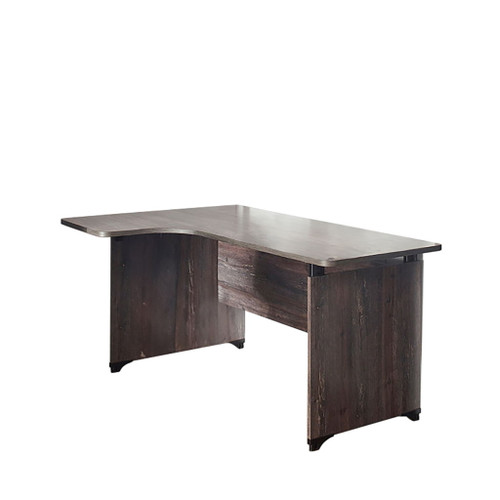 Urban - L Farmhouse Composite Wood Writing Desk With Spacious Tabletop And Weathered - Gray